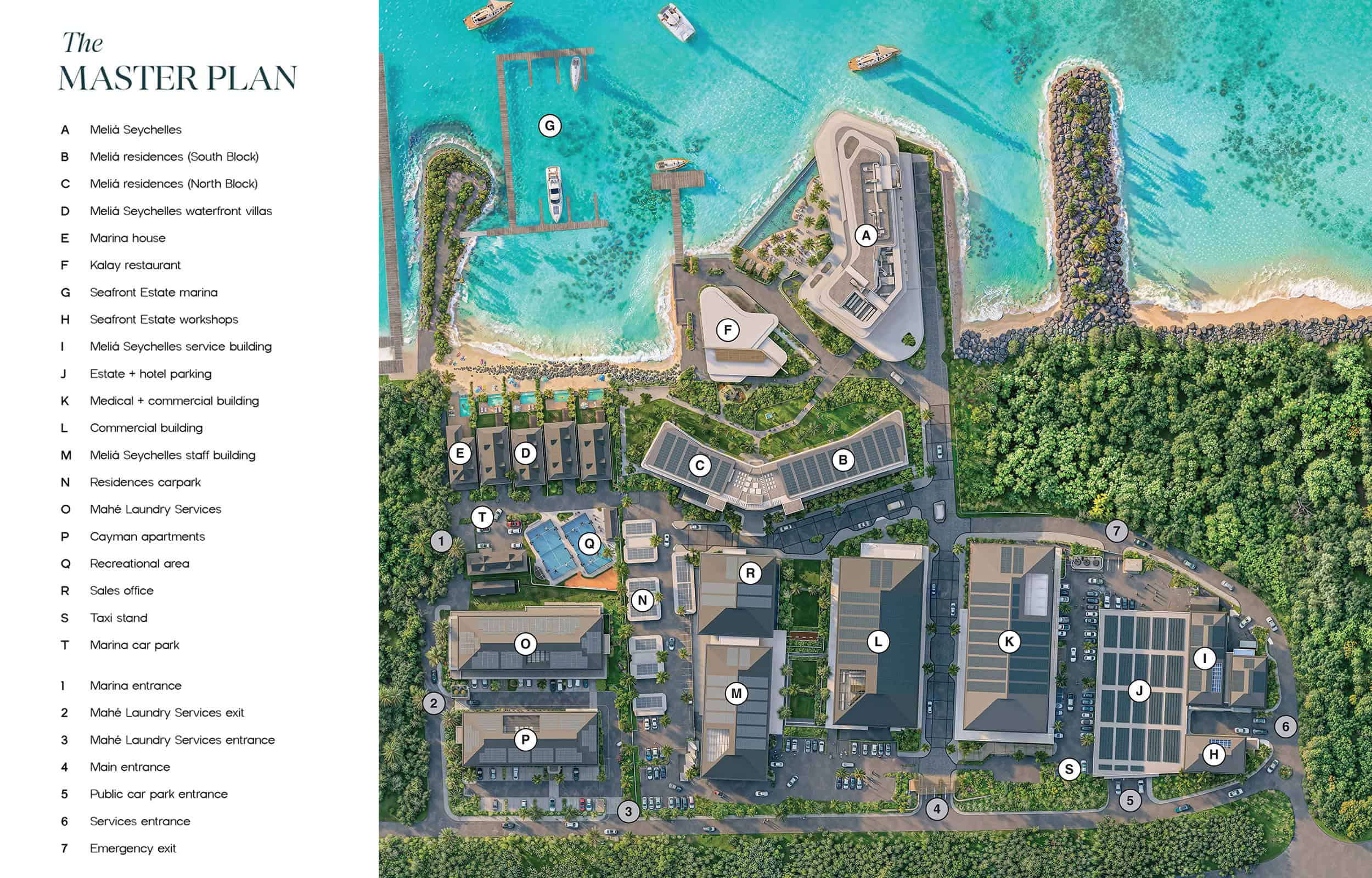 Masterplan of the Residences at Meliá Seychelles